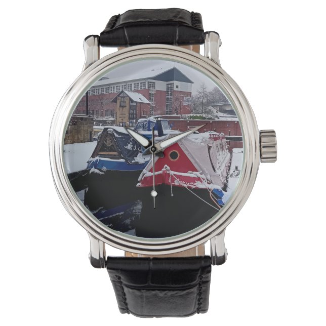 Reloj De Pulsera Barco azul y rojo (Anverso)