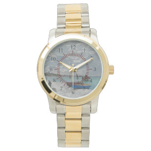 Reloj De Pulsera Barco Barco Playa Claude Monet Naturaleza Destino 