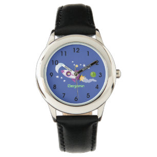 Reloj De Pulsera Barco de cohetes en ilustracion de personalizado e