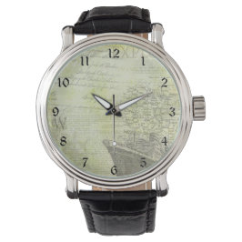 Reloj De Pulsera Barco de crucero de época, artículo de periódico y