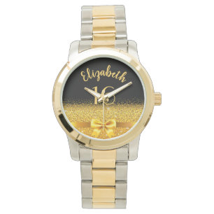 Reloj De Pulsera Barco dorado dulce 16 negro