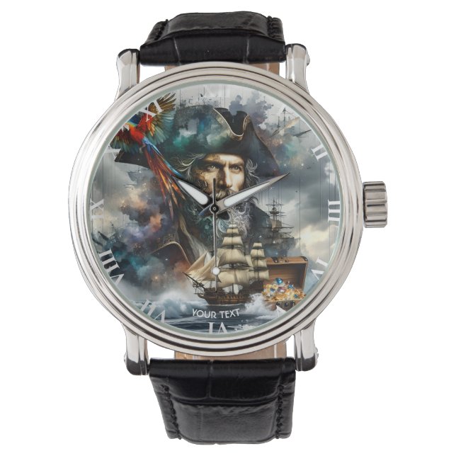 Reloj De Pulsera Barco pirata de fantasía (Anverso)