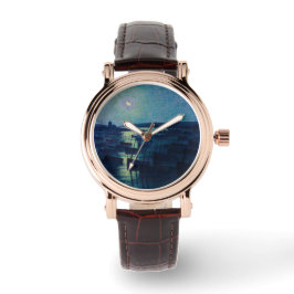 Reloj De Pulsera Barcos de pesca a la luz de la luna (Camaret, Fran