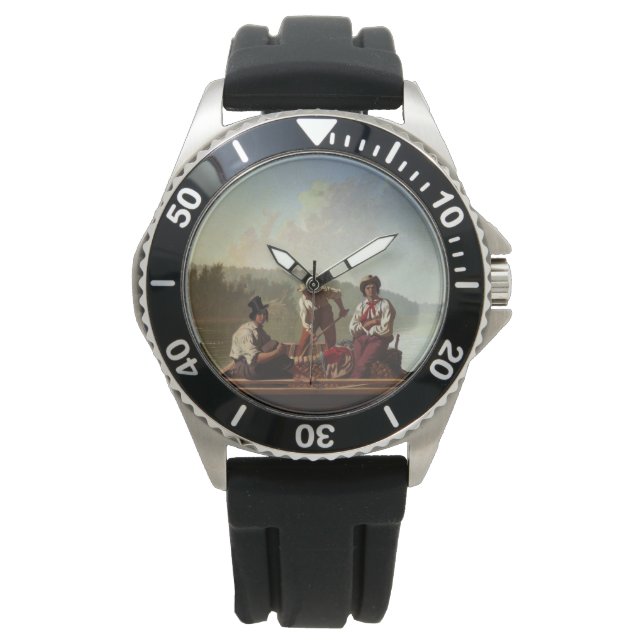 Reloj De Pulsera Barcos en el río Misuri (Anverso)