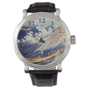 Reloj De Pulsera Barcos marinos de las olas del océano de Hokusai