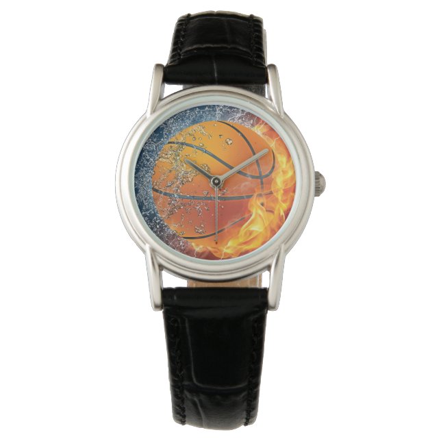 Reloj De Pulsera Básquetbol flamante almohada de lanzamiento (Anverso)
