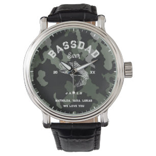 Reloj De Pulsera BASS PADRE ALGUNA VEZ divertido pesca Camouflag de