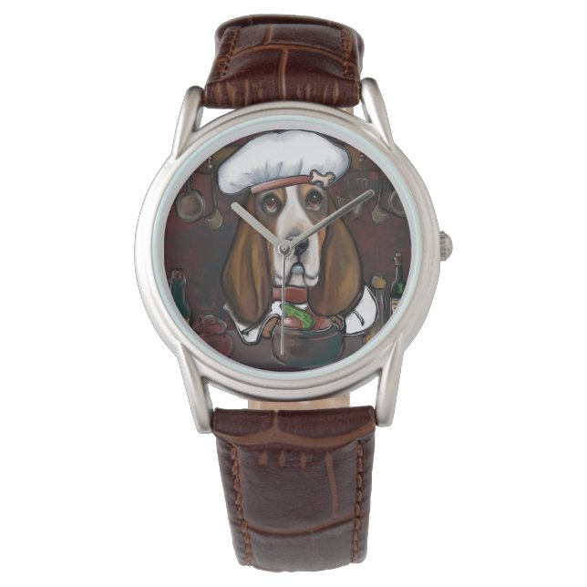 Reloj De Pulsera Basset Hound (Anverso)