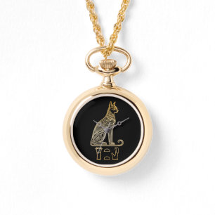 Reloj De Pulsera Bastet, Diosa Gata Egipcia. Nombre en jeroglíficos