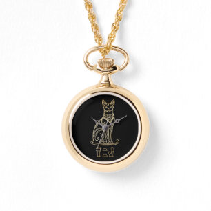Reloj De Pulsera Bastet, Diosa Gata Egipcia. Nombre en jeroglíficos
