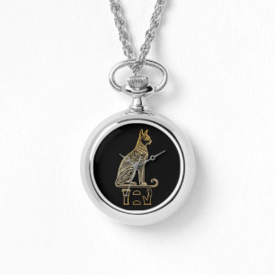 Reloj De Pulsera Bastet, Diosa Gata Egipcia. Nombre en jeroglíficos