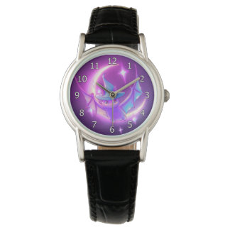 Reloj De Pulsera Bat Witch Crescent Moon Stars Art