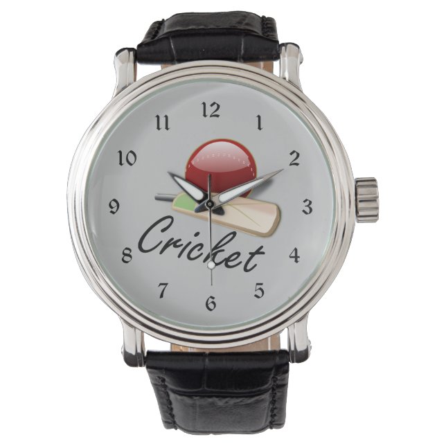 Reloj De Pulsera Bate de cricket y pelota (Anverso)
