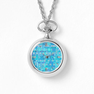 Reloj De Pulsera Batik tribal - tonos azules