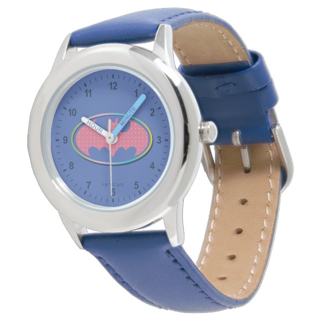 Reloj De Pulsera Batman | Pink Polka Dot Logo (Angular)