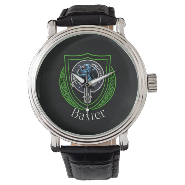 Reloj De Pulsera Baxter Scottish Clan Escudo (Anverso)