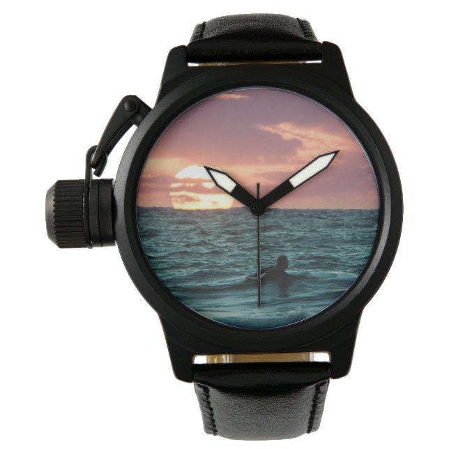 Reloj De Pulsera Beach Sunset Surfer | Deportes (Anverso)