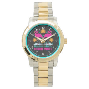 Reloj De Pulsera Beach Vibes Flamingos-19501