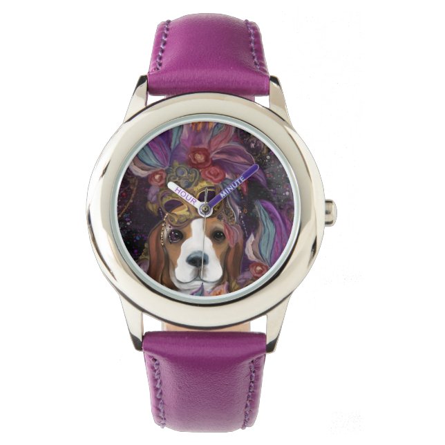 RELOJ DE PULSERA BEAGLE DE MARDI GRAS (Anverso)