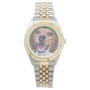 Reloj De Pulsera Beagle sonriente de la cara feliz