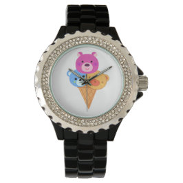 Reloj De Pulsera Bear Scoop Ice Cream Cone