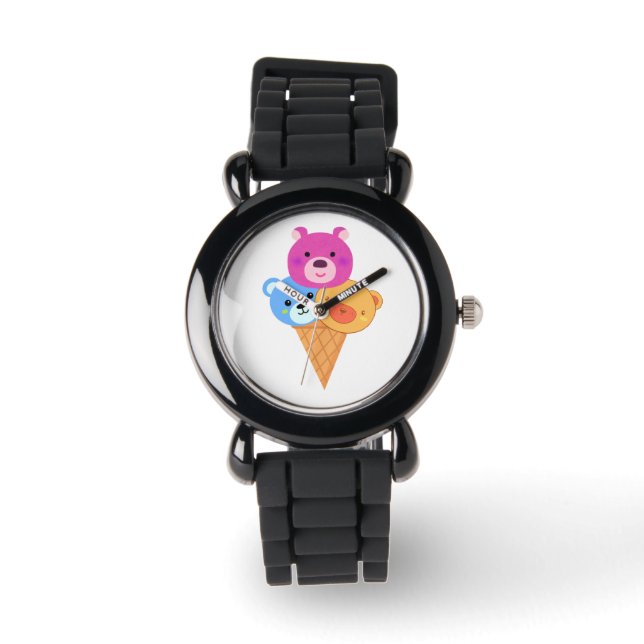 Reloj De Pulsera Bear Scoop Ice Cream Cone (Anverso)
