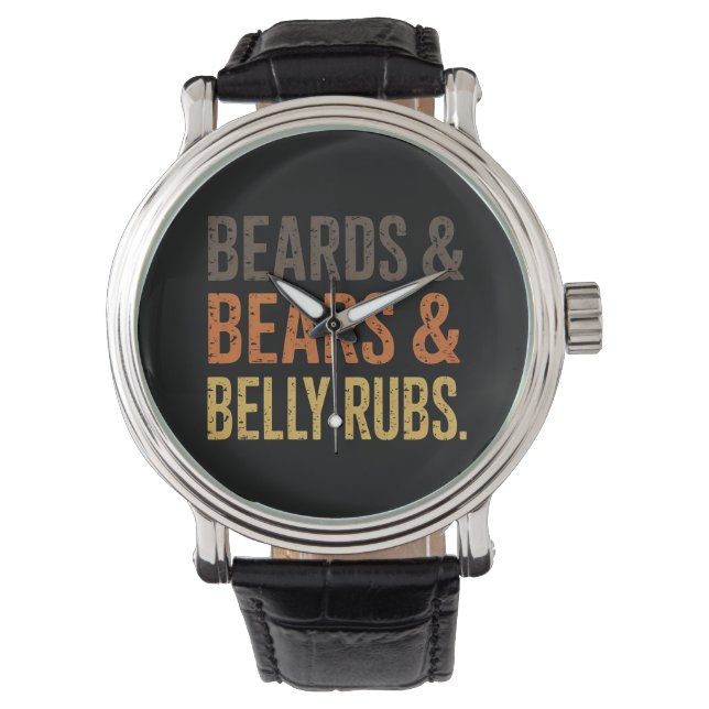 Reloj De Pulsera Beares osos Belly roban aliado del orgullo gay LGB (Anverso)