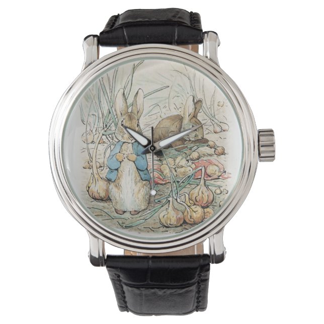 Reloj De Pulsera Beatrix Potter Peter Rabbit Y Benjamin Bunny (Anverso)
