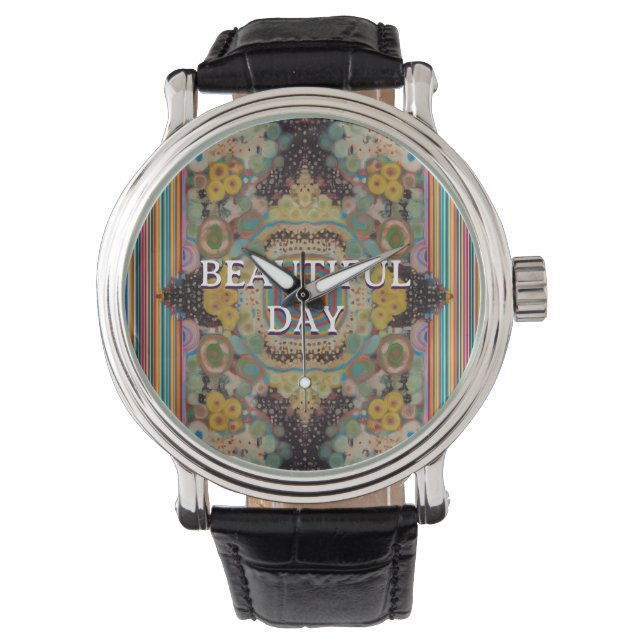 Reloj De Pulsera Beautiful Day – Inspirational Kaleidoscope Art Wat (Anverso)