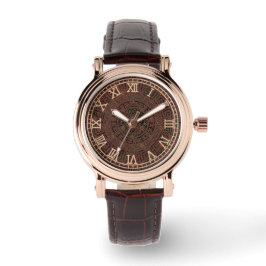 Reloj De Pulsera Beautiful Luxurious Brown Pattern