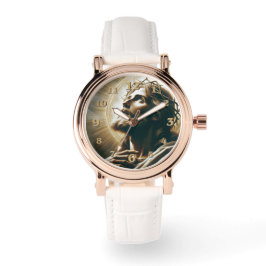 Reloj De Pulsera Beautiful Portrait of Jesus wearing the crown