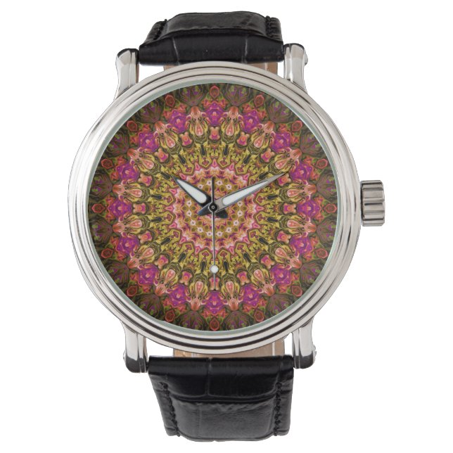 Reloj De Pulsera beautiful textile carpet mandala pattern (Anverso)