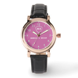 Reloj De Pulsera Beautiful Unique elegant couples in love pink