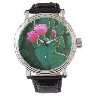 Reloj De Pulsera Beavertail Cactus Flowers