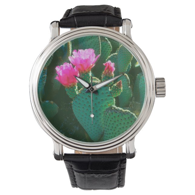 Reloj De Pulsera Beavertail Cactus Flowers (Anverso)