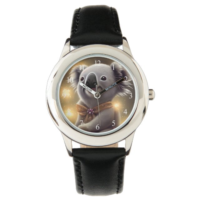 Reloj De Pulsera Bebé Adorable Sonriendo Oso Koala (Anverso)