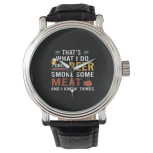 Reloj De Pulsera Bebe Bebe Bebe Cerveza Humo Carne Cumpleaños