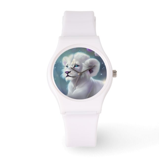 Reloj De Pulsera Bebé blanco Libio Cubo Fantasía (Anverso)