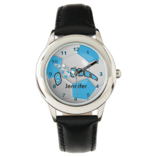 Reloj De Pulsera Bebé deportivo Blue Soccer Ball