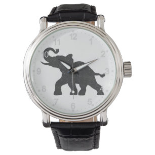 Reloj De Pulsera Bebé Elefante corriendo silueta