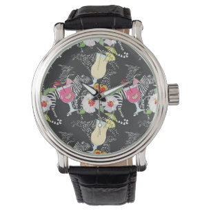 Reloj De Pulsera Bebidas tropicales con animales