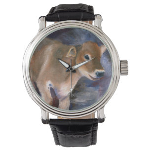 Reloj De Pulsera Becerro del suizo de Brown