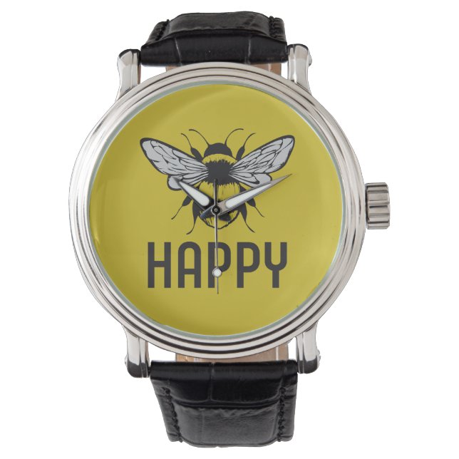 Reloj De Pulsera Bee Happy (Anverso)
