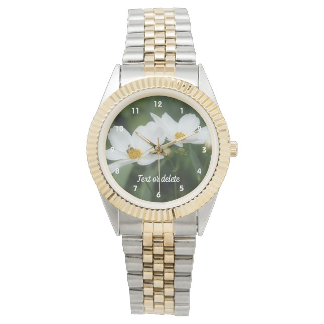 Reloj De Pulsera Bee On White Cosmos Flower Personalizada (Anverso)