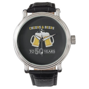 Reloj De Pulsera Beer Drinker Cheers and Beers to 50 Years Birthday