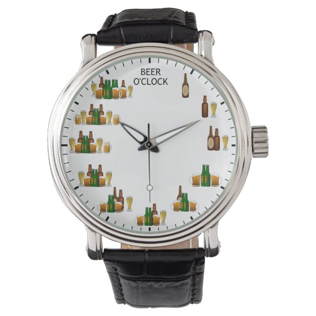 Reloj De Pulsera Beer O'clock Funny Beer Time (Anverso)