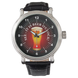 Reloj De Pulsera Beer O'Clock Tiempo Beer Beer Beer Drinker Funny