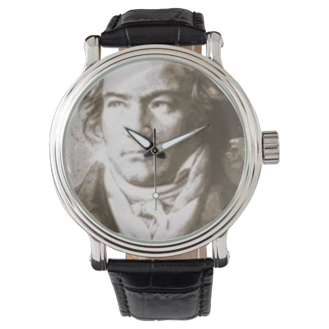 Reloj De Pulsera Beethoven En Sepia (Anverso)