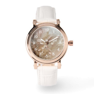 Reloj De Pulsera Beige Rubor Boho Floral