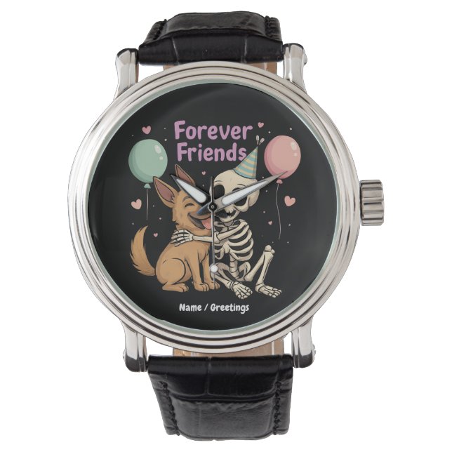 Reloj De Pulsera Beletón escarpado lindo abrazando al perro pastor  (Anverso)